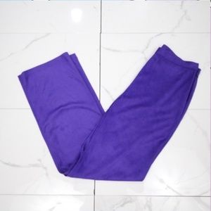 High Waisted Purple Faux Suede Pants